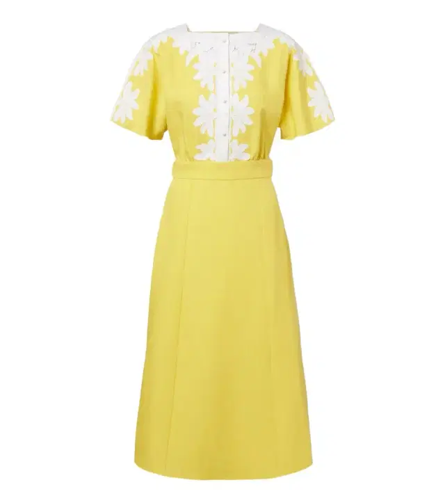 Valentino Embroidered linen midi dress