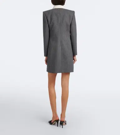 Valentino Bow-detail pinstripe virgin wool blazer dress | Thumbnail 3 Valentino Bow-detail pinstripe virgin wool blazer dress | Thumbnail 3