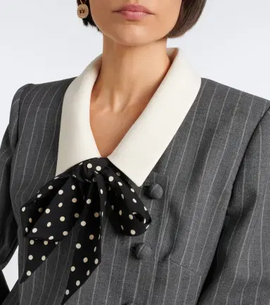 Valentino Bow-detail pinstripe virgin wool blazer dress | Thumbnail 5 Valentino Bow-detail pinstripe virgin wool blazer dress | Thumbnail 5