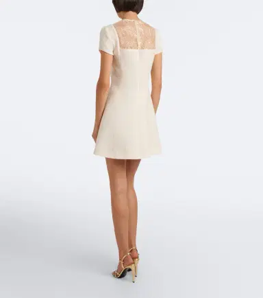 Valentino Crepe Couture lace-trimmed minidress | Thumbnail 5