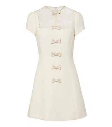 Valentino Crepe Couture lace-trimmed minidress | Thumbnail 1