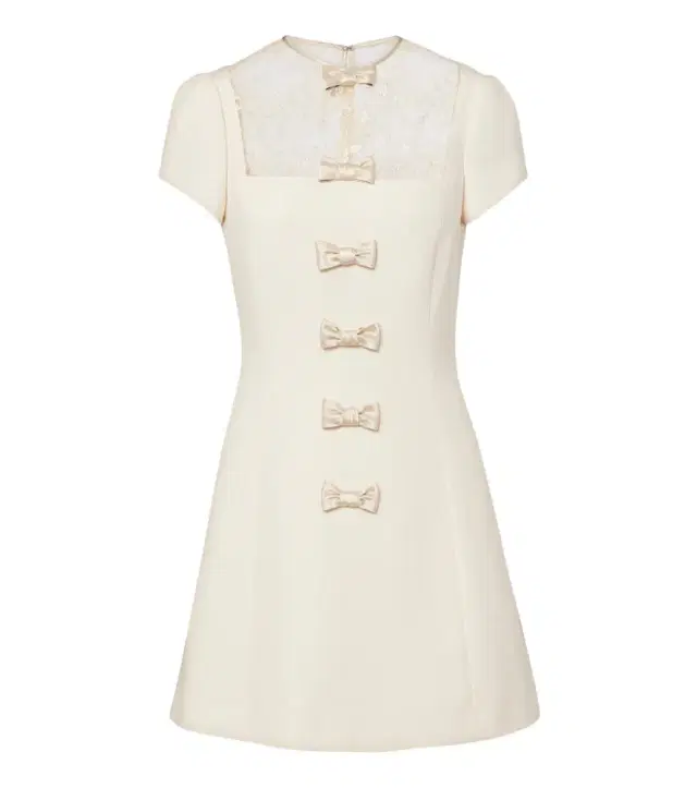 Valentino Crepe Couture lace-trimmed minidress