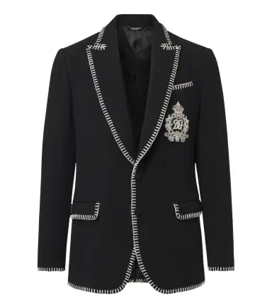 Dolce & Gabbana DG embellished wool-blend tweed blazer | Thumbnail 1 Dolce & Gabbana DG embellished wool-blend tweed blazer | Thumbnail 1