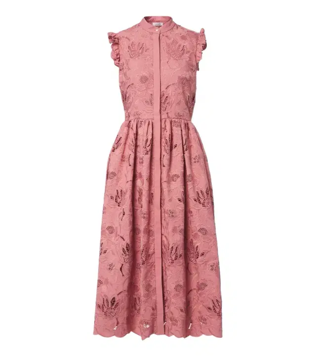 Guipure lace midi dress