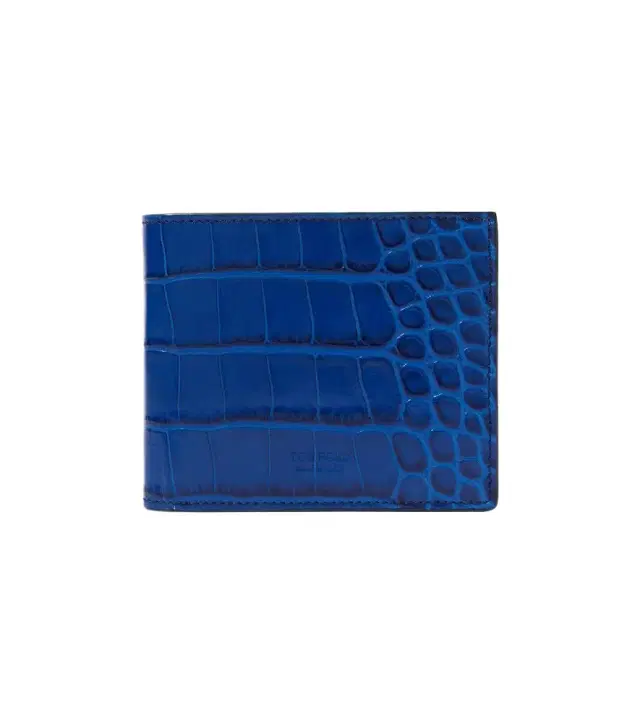 Leopard-print leather wallet