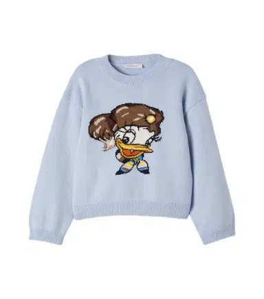 Monnalisa Intarsia cotton and wool sweater | Thumbnail 1 Monnalisa Intarsia cotton and wool sweater | Thumbnail 1