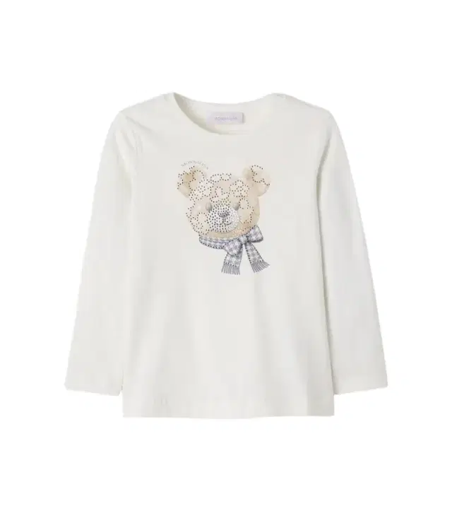 Monnalisa Embellished printed cotton-blend T-shirt