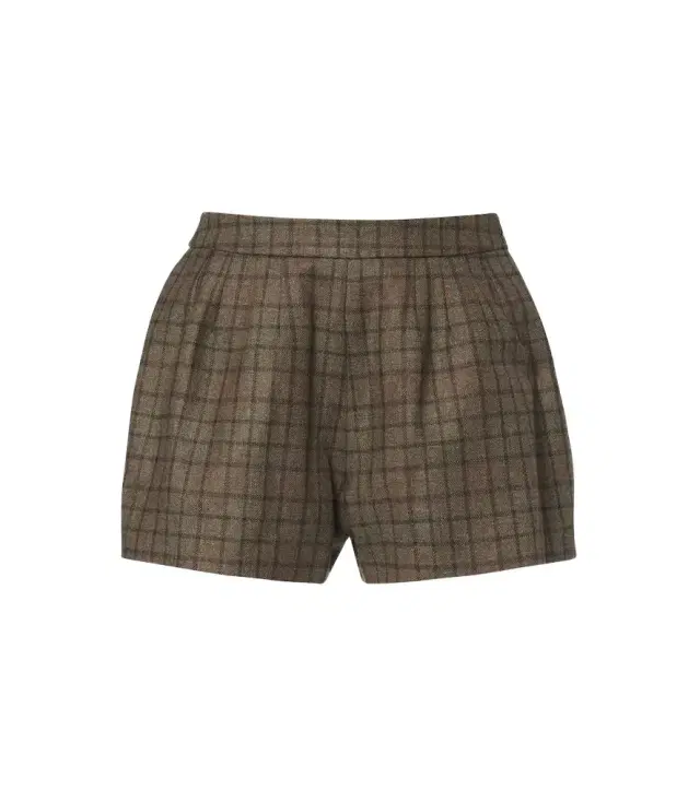 Blaze Milano Blazé Milano Tinker checked wool and cashmere shorts