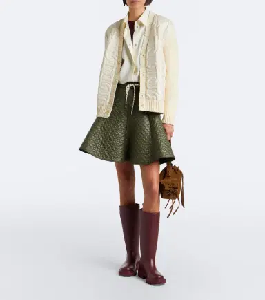 Moncler Down-paneled cotton-blend cardigan | Thumbnail 6 Moncler Down-paneled cotton-blend cardigan | Thumbnail 6