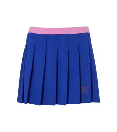 Versace Medusa pleated cotton piqué miniskirt | Thumbnail 1