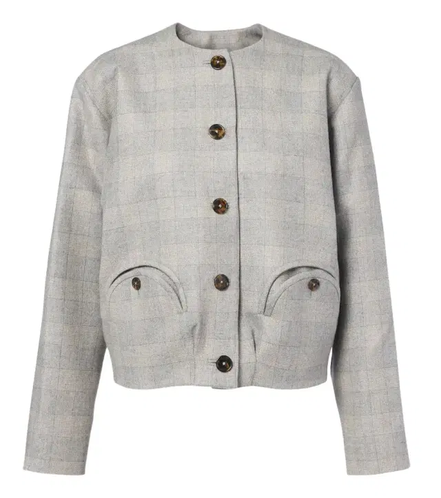 Blaze Milano Blazé Milano Altai checked wool, silk, and cashmere jacket