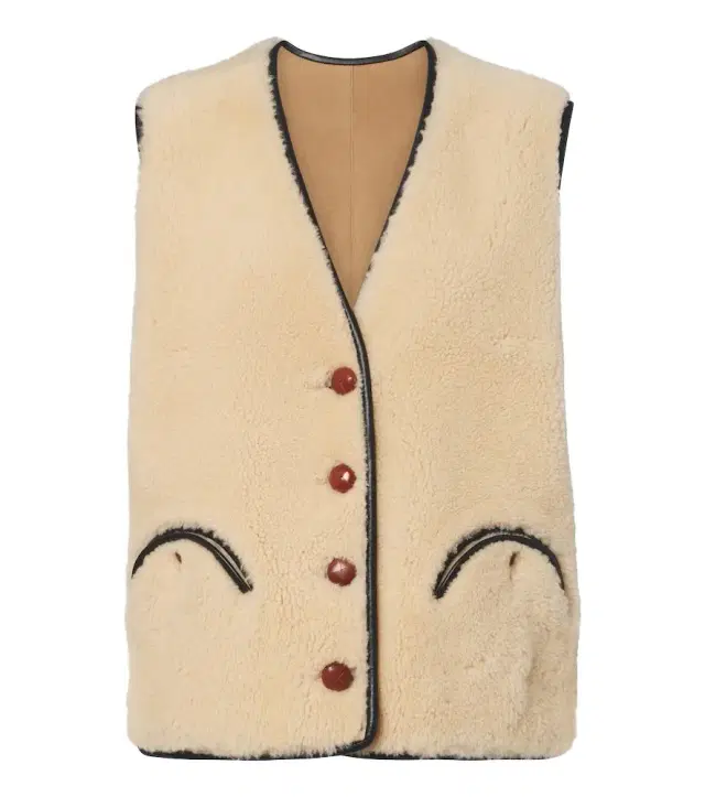 Blaze Milano Blazé Milano Gliss leather-trimmed shearling vest