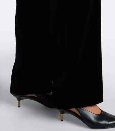 Blaze Milano Blazé Milano Fox pleated cotton velvet straight pants | Thumbnail 2