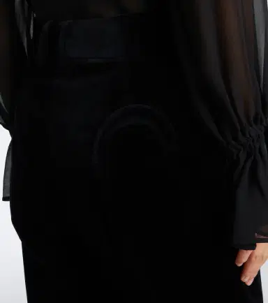 Blaze Milano Blazé Milano Fox pleated cotton velvet straight pants | Thumbnail 4