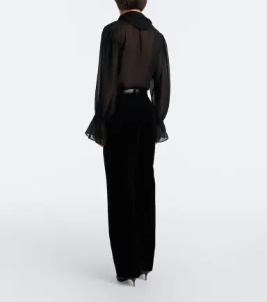 Blaze Milano Blazé Milano Fox pleated cotton velvet straight pants | Thumbnail 6