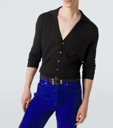 Versace Greca silk and cotton cardigan | Thumbnail 2