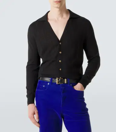Versace Greca silk and cotton cardigan | Thumbnail 5