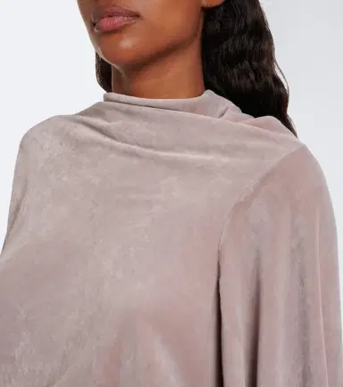 Rick Owens Cylinder draped velvet top | Thumbnail 2