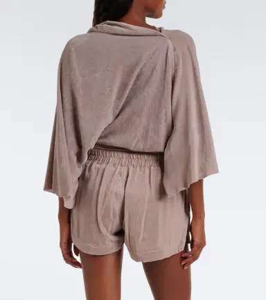 Rick Owens Cylinder draped velvet top | Thumbnail 4