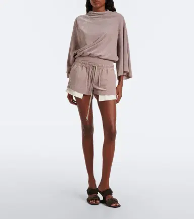 Rick Owens Cylinder draped velvet top | Thumbnail 6