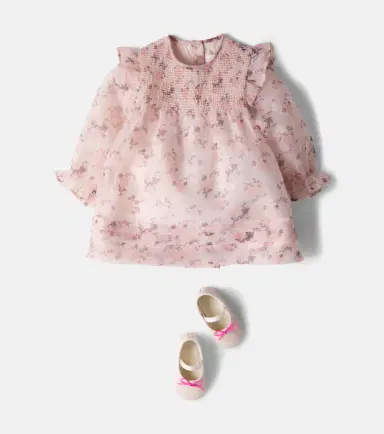 C'era Una Volta Baby Jasmine floral ruffled tulle dress | Thumbnail 4