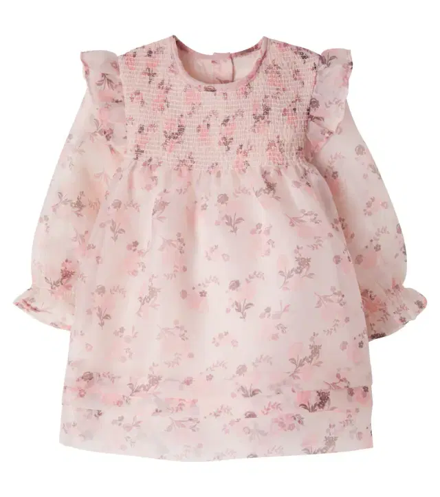 C'era Una Volta Baby Jasmine floral ruffled tulle dress