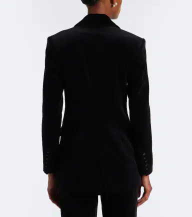 Costarellos Daimy cotton velvet blazer | Thumbnail 3 Costarellos Daimy cotton velvet blazer | Thumbnail 3