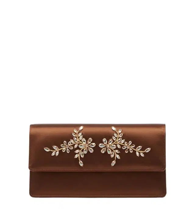 Manolo Blahnik Capripla embellished satin clutch