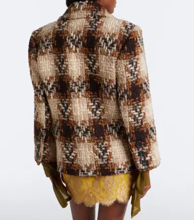 Saint Laurent Wool and mohair-blend tweed blazer | Thumbnail 2 Saint Laurent Wool and mohair-blend tweed blazer | Thumbnail 2