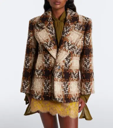 Saint Laurent Wool and mohair-blend tweed blazer | Thumbnail 3 Saint Laurent Wool and mohair-blend tweed blazer | Thumbnail 3