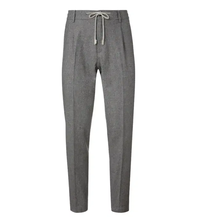 Wool, cotton, and cashmere straight pants
