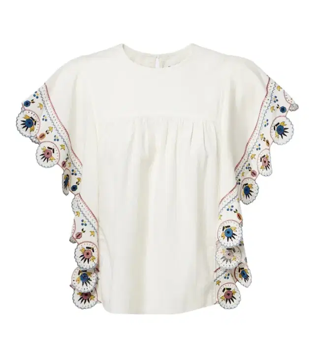 Marant Etoile Marlie embroidered ruffled blouse
