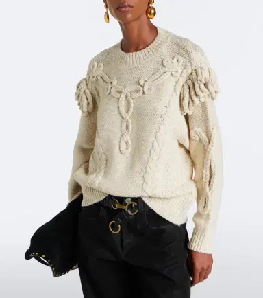 Marant Étoile Katria cable-knit fringed wool-blend sweater | Thumbnail 7 Marant Étoile Katria cable-knit fringed wool-blend sweater | Thumbnail 7