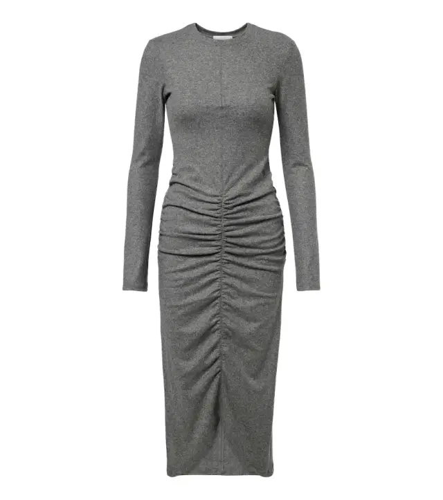 Marant Etoile Dyling ruched jersey midi dress