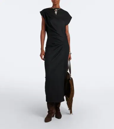 Marant Étoile Naery draped jersey midi dress | Thumbnail 2