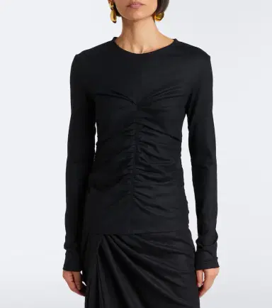 Marant Étoile Delesa ruched jersey top | Thumbnail 3