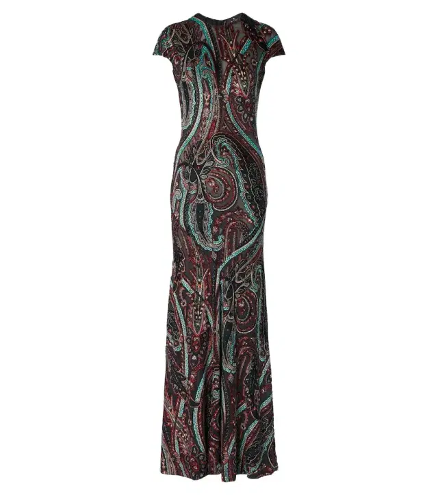 Etro Paisley velvet devoré gown