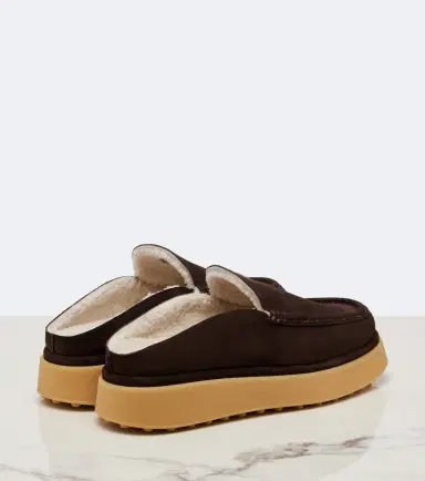 Tod's Shearling-lined suede platform mules | Thumbnail 3