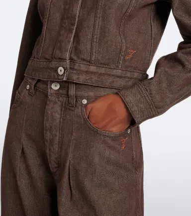 Jacquemus Ovalo cropped denim jacket | Thumbnail 3