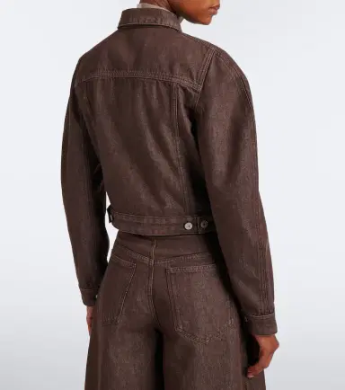 Jacquemus Ovalo cropped denim jacket | Thumbnail 5