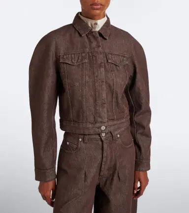 Jacquemus Ovalo cropped denim jacket | Thumbnail 6