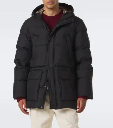 Burberry Check hooded down coat | Thumbnail 4