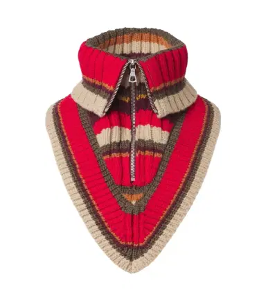 Dries Van Noten Striped wool zip-up collar | Thumbnail 1