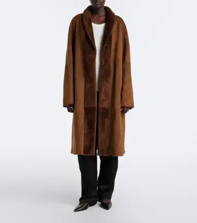 The Row Kane reversible shearling-lined suede coat | Thumbnail 4