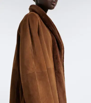 The Row Kane reversible shearling-lined suede coat | Thumbnail 5