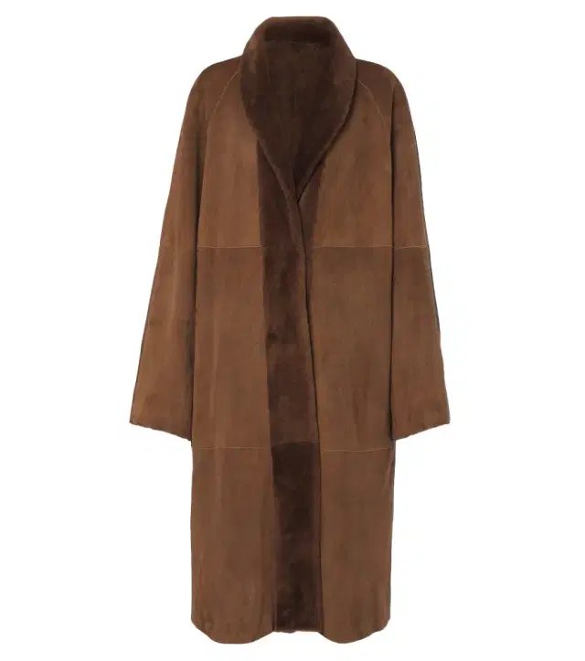 The Row Kane reversible shearling-lined suede coat