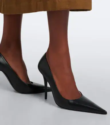 Amina Muaddi Barbara leather pumps | Thumbnail 5
