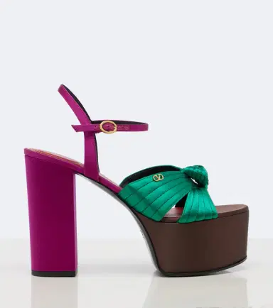 Valentino Garavani Crasher satin platform sandals | Thumbnail 2
