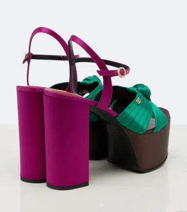 Valentino Garavani Crasher satin platform sandals | Thumbnail 4