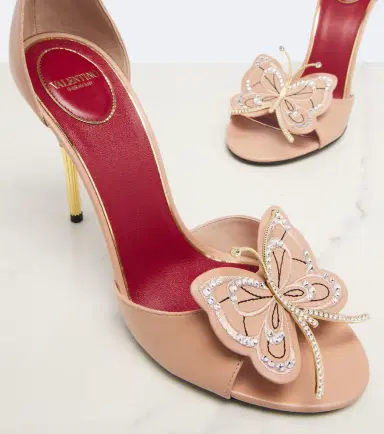 Valentino Garavani Flutterby embellished leather sandals | Thumbnail 2